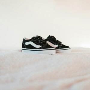 Black and white Adidas sneakers